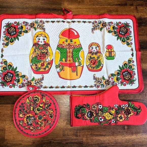 Matryoshka Grand Style Brightly Colored Kitchen Set - Picture 11 of 13